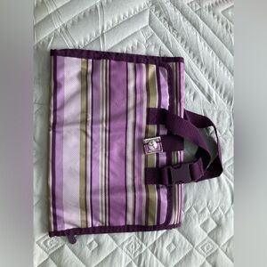 Thirty-One Purple Striped Travel Bag